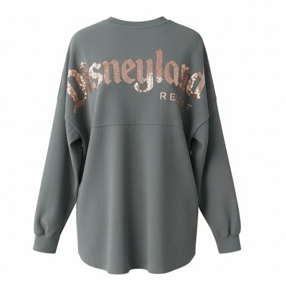 Disney Parks Grey Disneyland Spirit Jersey Briar Rose Gold Pink Sequin S
